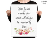 Sisters Print, Beautiful Wall Art with Frame and Canvas options available Typography Decor
