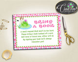 Baby Shower Animals Shower Frog Theme Smart Baby Guest Request BRING A BOOK, Party Plan, Digital Print, Party Theme - bsf01 - Digital Product
