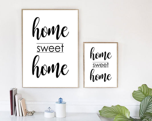 Wall Art Home Sweet Home Digital Print Home Sweet Home Poster Art Home Sweet Home Wall Art Print Home Sweet Home  Wall Decor Home Sweet Home - Digital Download