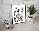 Wall Decor Smiley Printable Smile Prints Smiley Sign Smile Dentist Art Smile Dentist Print Smiley Printable Art Smiley Black And White Smile - Digital Download