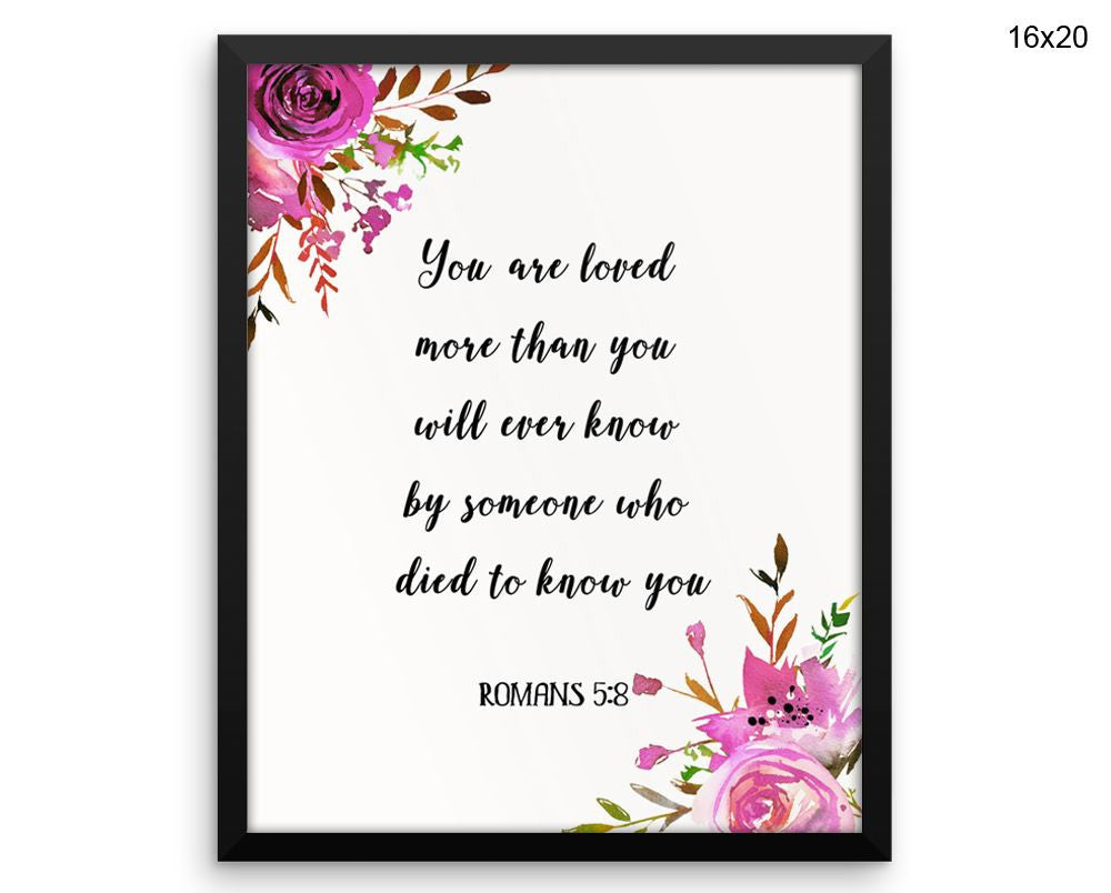 Romans Verse Print, Beautiful Wall Art with Frame and Canvas options available Catholic Decor