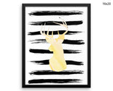 Deer Watercolor Print, Beautiful Wall Art with Frame and Canvas options available Living Room Decor