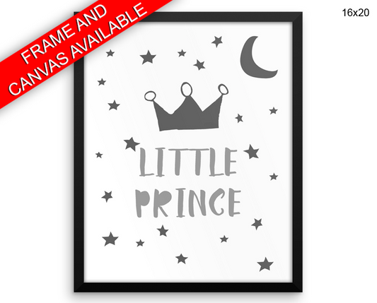 Crown Prince Print, Beautiful Wall Art with Frame and Canvas options available Nursery Decor