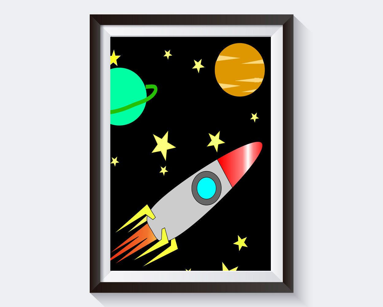 Wall Decor Stars Printable Rocket Prints Stars Sign Rocket Kids Room Art Rocket Kids Room Print Stars Printable Art Stars planet print - Digital Download