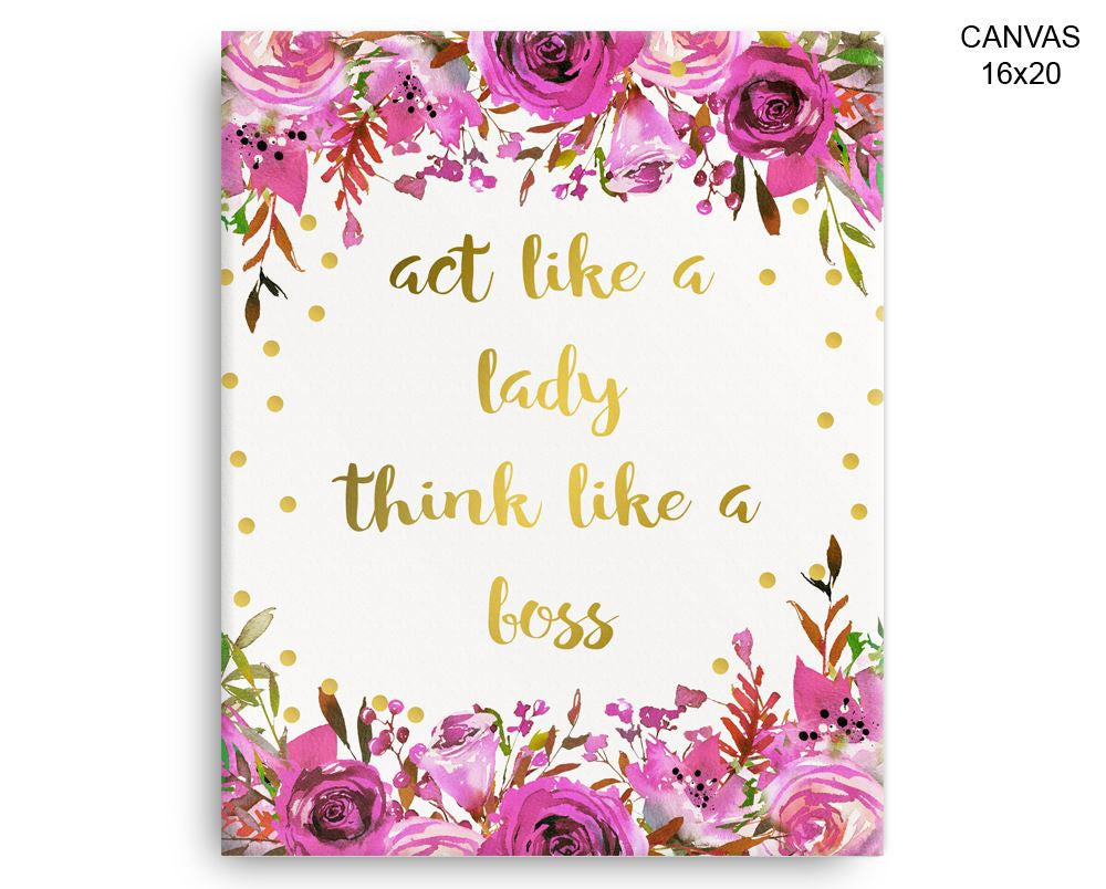 Boss Lady Print, Beautiful Wall Art with Frame and Canvas options available Office Decor