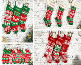 Knitted Christmas Stockings, Personalized Stockings, Embroidered Christmas Stocking, Family Stockings, Holiday Stocking Gift 2022, Handmade
