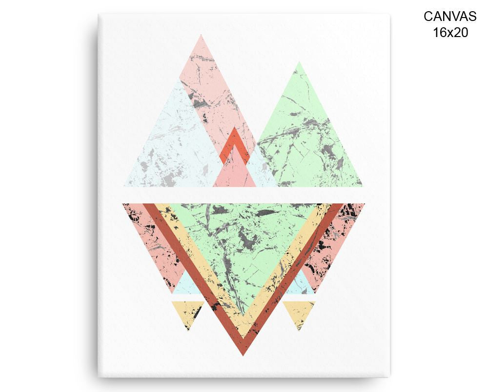 Triangle Pastel Print, Beautiful Wall Art with Frame and Canvas options available Abstract Decor