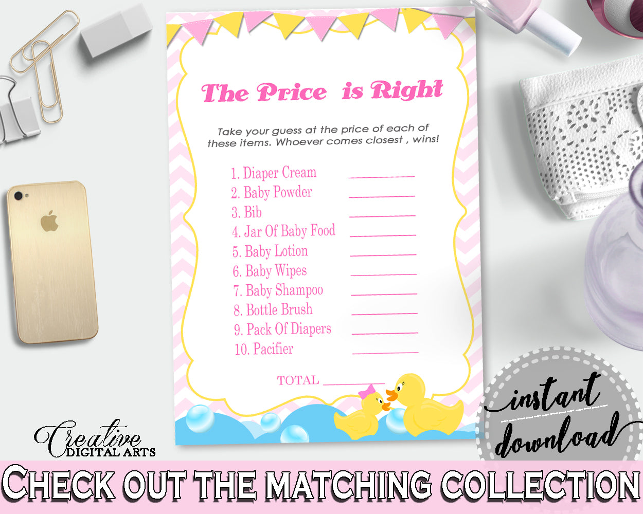 Price Is Right Baby Shower Price Is Right Rubber Duck Baby Shower Price Is Right Baby Shower Rubber Duck Price Is Right Purple Pink rd001