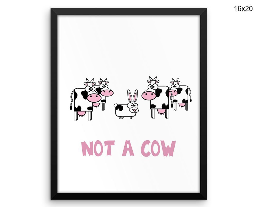 Denial Cow Print, Beautiful Wall Art with Frame and Canvas options available Office Decor