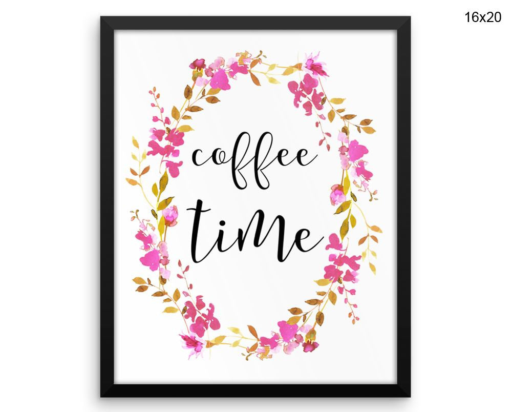 Coffee Time Print, Beautiful Wall Art with Frame and Canvas options available Coffee Decor