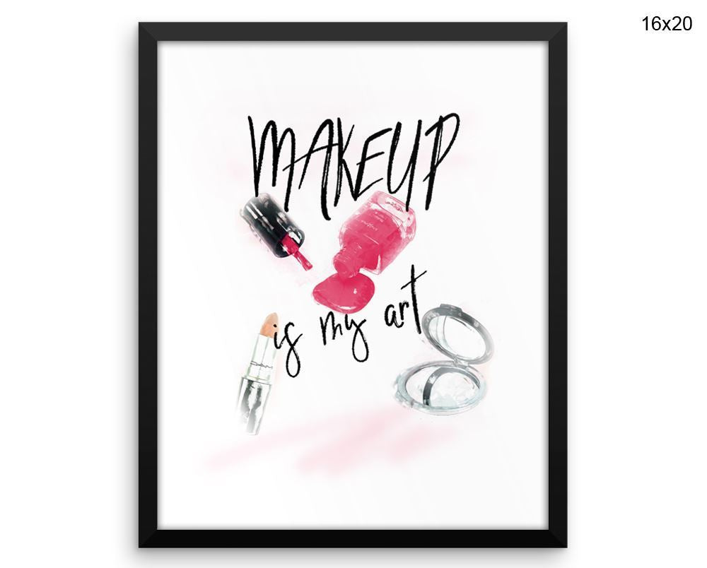 Makeup Print, Beautiful Wall Art with Frame and Canvas options available Fashion Decor