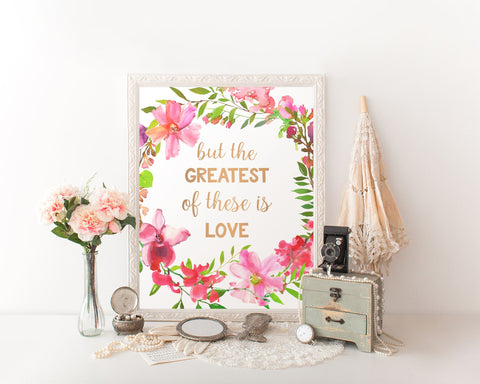 Wall Art The Greatest Of These Is Love Digital Print The Greatest Of These Is Love Poster Art The Greatest Of These Is Love Wall Art Print - Digital Download