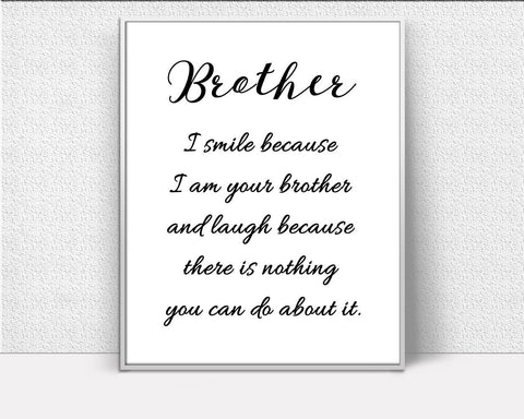 Brother Framed Print Available Definition Canvas Print Available Brother Family Art Definition Family Print Brother Printed Definition Gift - Digital Download