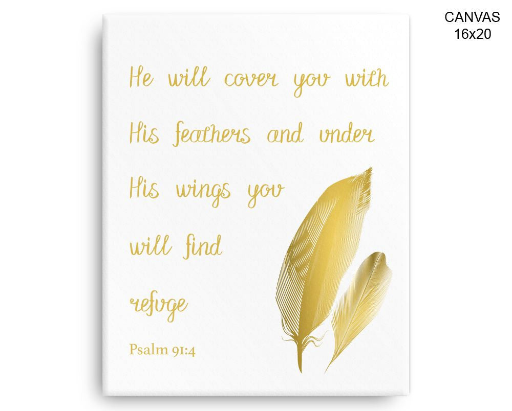 Psalm Print, Beautiful Wall Art with Frame and Canvas options available Bible Decor