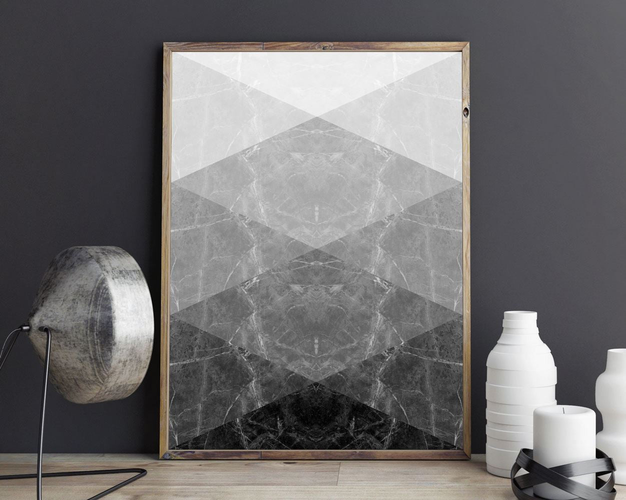 Wall Decor Stone Printable Marble Prints Stone Sign Marble Abstract Art Marble Abstract Print Stone Printable Art Stone Triangle Romb Marble - Digital Download