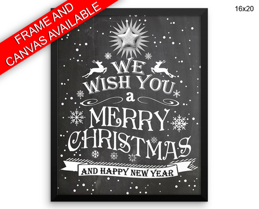 Christmas Print, Beautiful Wall Art with Frame and Canvas options available Christmas Decor