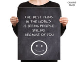 Smiling Print, Beautiful Wall Art with Frame and Canvas options available Inspirational Decor