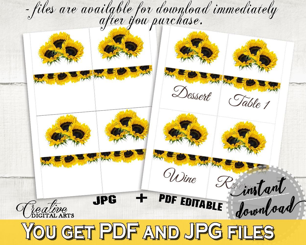 Food Tent Bridal Shower Food Tent Sunflower Bridal Shower Food Tent Bridal Shower Sunflower Food Tent Yellow White party plan, pdf SSNP1 - Digital Product