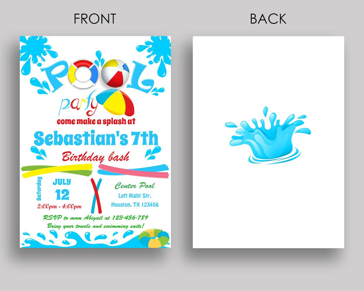 Splish Splash Birthday Invitation Splish Splash Birthday Party Invitation Splish Splash Birthday Party Splish Splash Invitation Boy TTANP - Digital Product