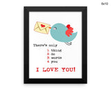 I Love You Letter Print, Beautiful Wall Art with Frame and Canvas options available Love Decor