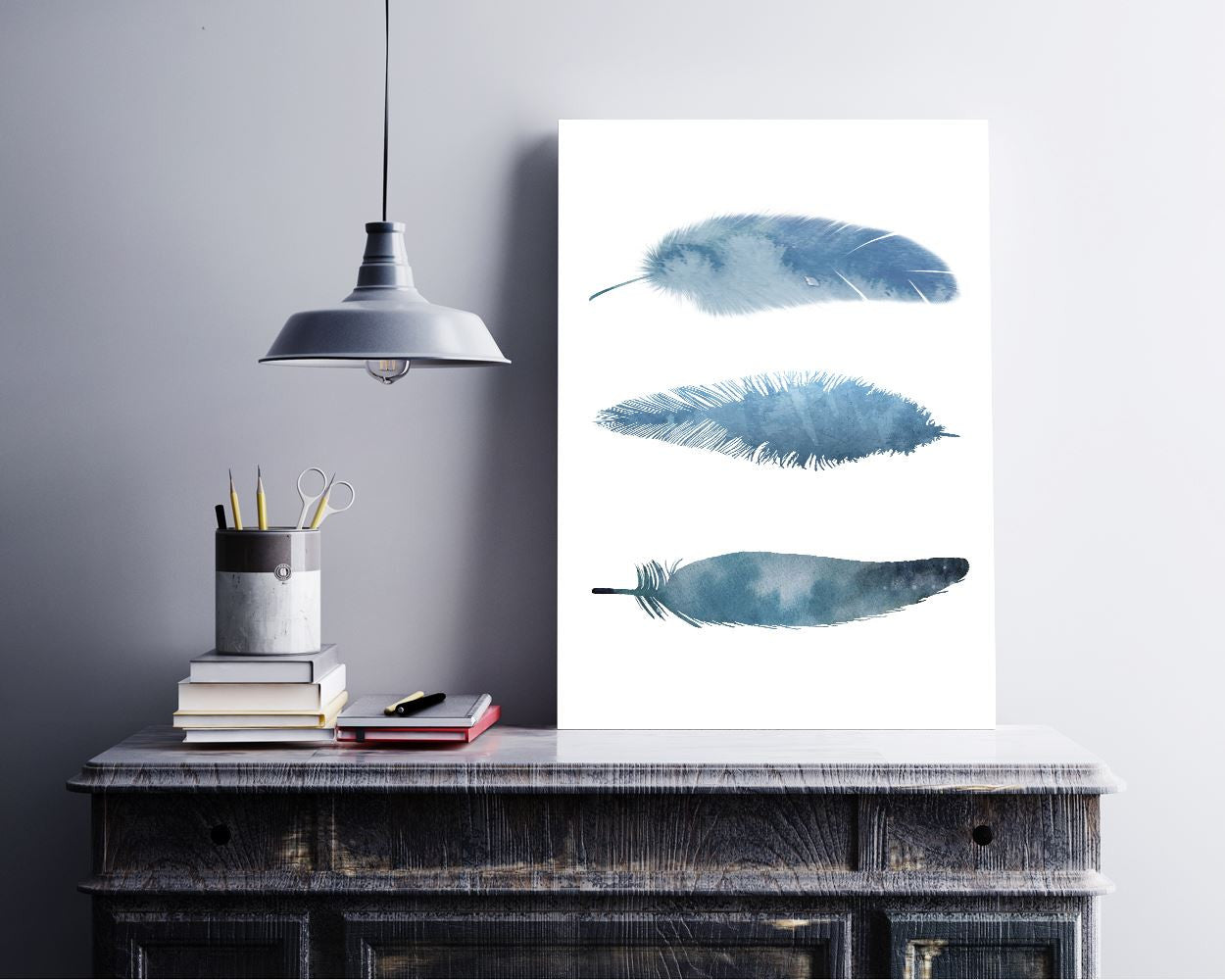 Wall Art Aquarelle Digital Print Aquarelle Poster Art Aquarelle Wall Art Print Aquarelle  Wall Decor Aquarelle watercolor feathers - Digital Download