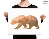 Bear Forest Print, Beautiful Wall Art with Frame and Canvas options available  Decor