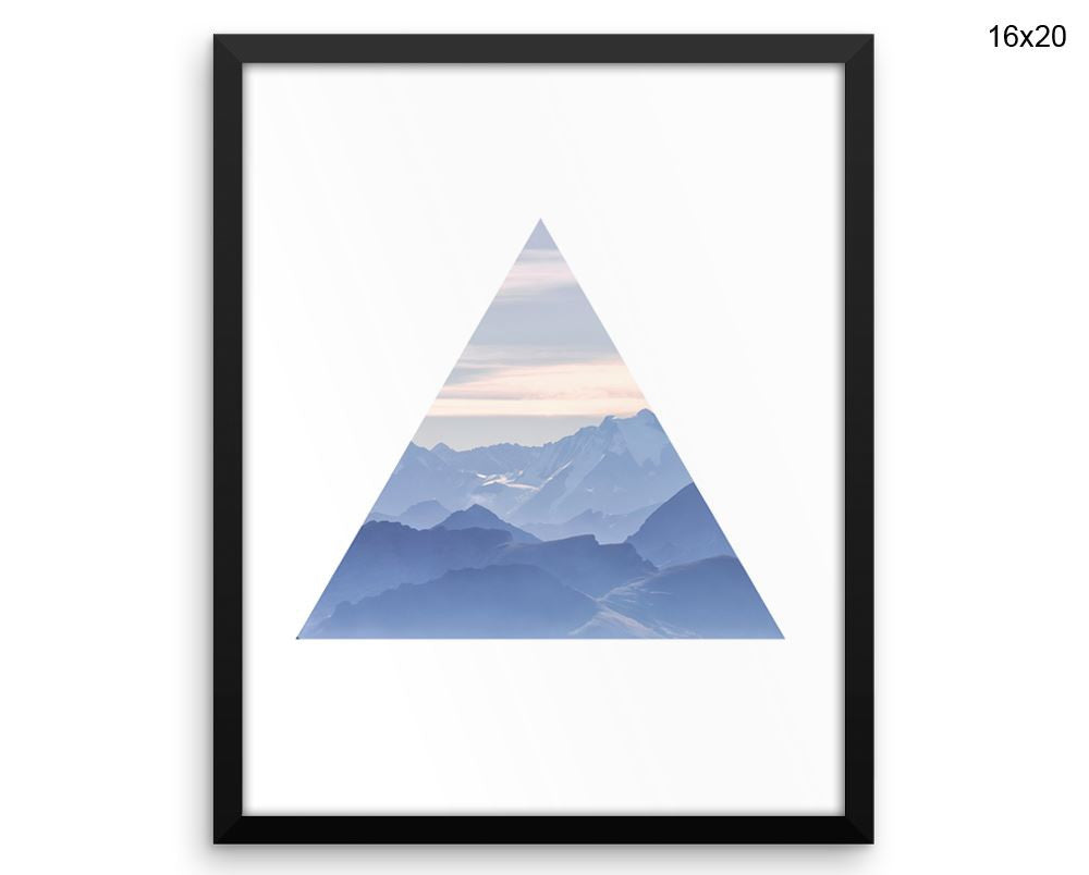 Triangle Mountain Print, Beautiful Wall Art with Frame and Canvas options available Living Room