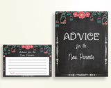 Advice Cards Baby Shower Advice Cards Chalkboard Baby Shower Advice Cards Baby Shower Chalkboard Advice Cards Black Pink party theme NIHJ1 - Digital Product