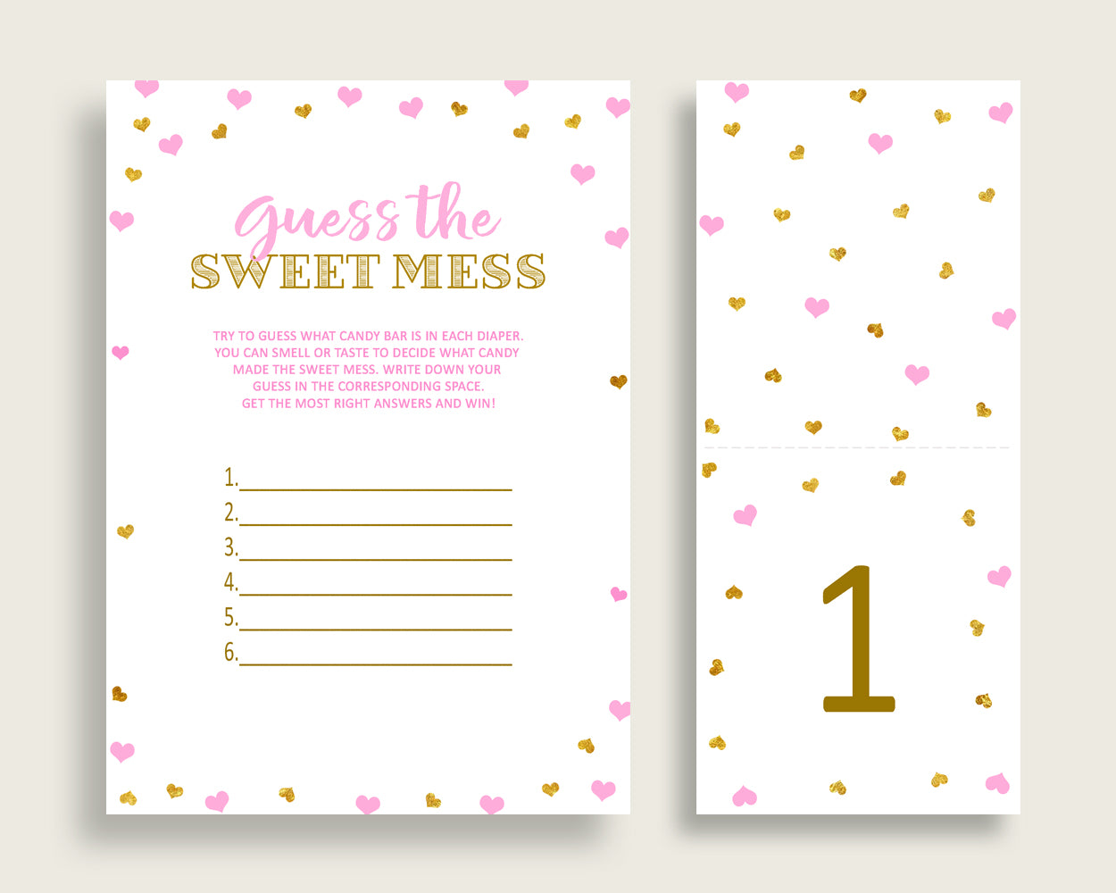 Sweet Mess Baby Shower Sweet Mess Hearts Baby Shower Sweet Mess Baby Shower Hearts Sweet Mess Pink Gold party decor printables bsh01