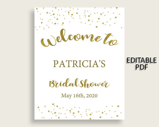 Welcome Sign Bridal Shower Welcome Sign Gold Bridal Shower Welcome Sign Bridal Shower Gold Welcome Sign Gold White digital download G2ZNX