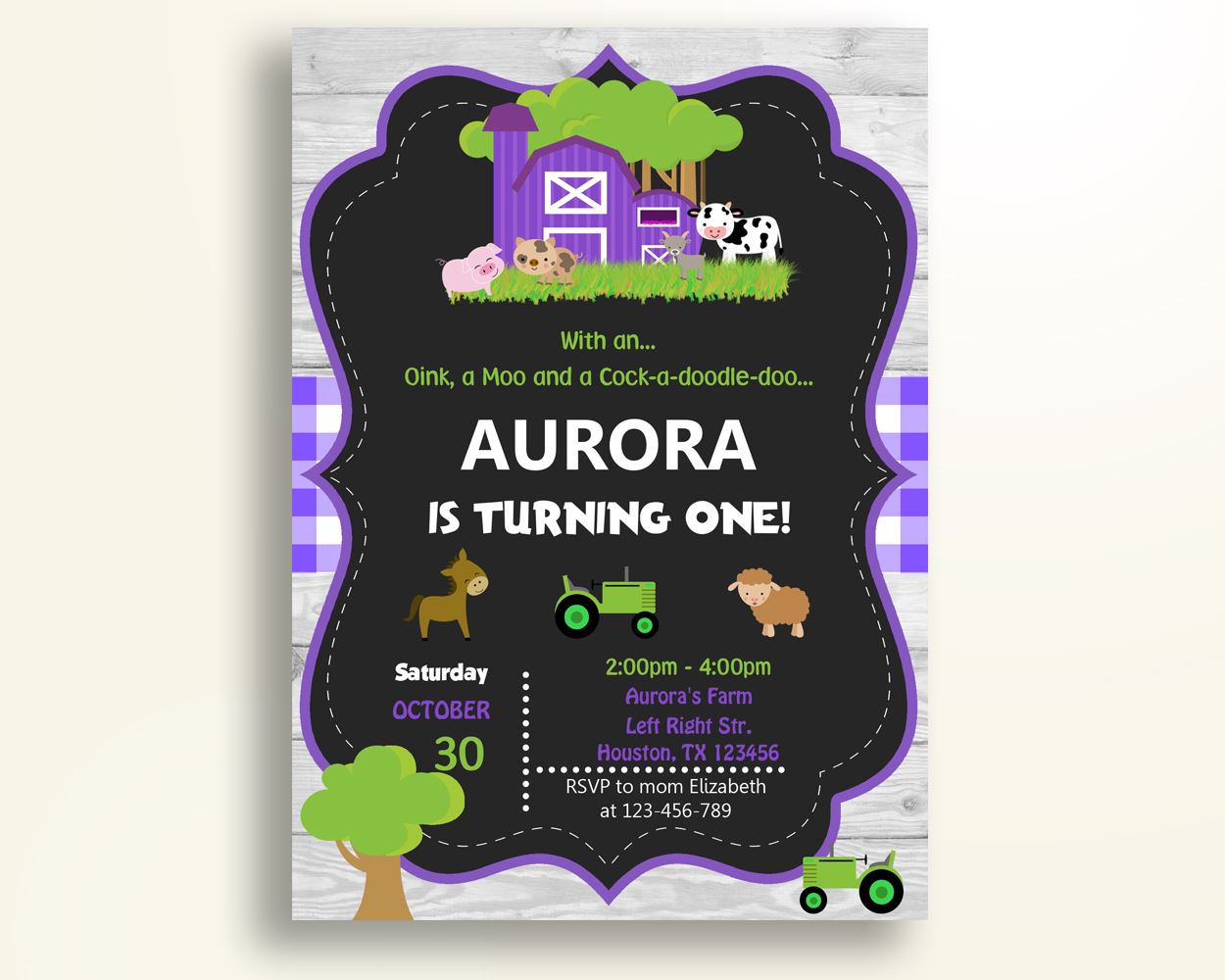 Farm Birthday Invitation Farm Birthday Party Invitation Farm Birthday Party Farm Invitation Girl girls birthday barnyard party WIPQ7 - Digital Product