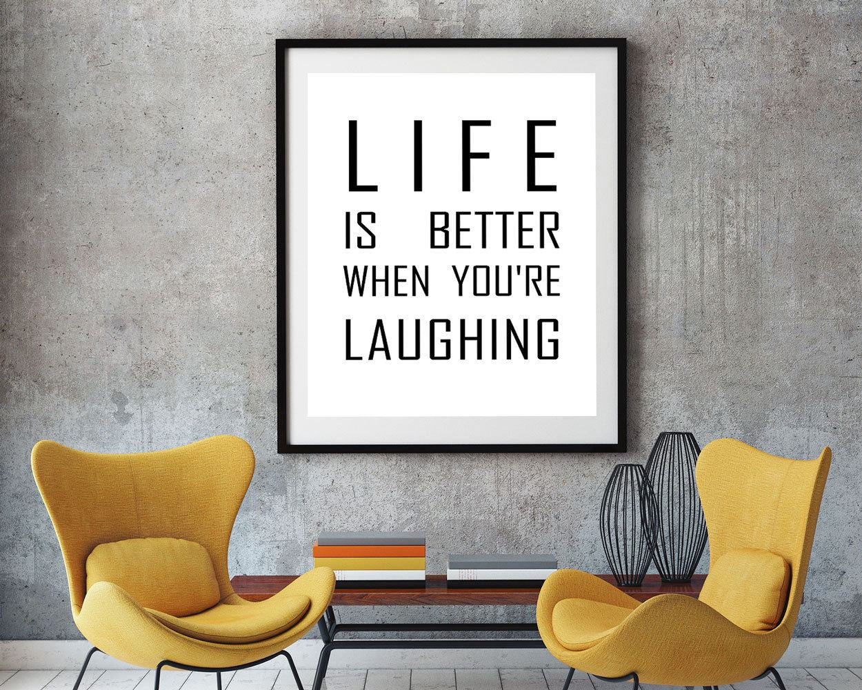 Wall Art Laughing Digital Print Laughing Poster Art Laughing Wall Art Print Laughing Typography Art Laughing Typography Print Laughing Wall - Digital Download