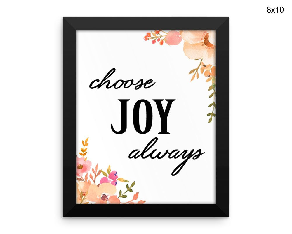 Joy Always Print, Beautiful Wall Art with Frame and Canvas options available  Decor