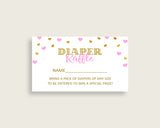 Diaper Raffle Baby Shower Diaper Raffle Hearts Baby Shower Diaper Raffle Baby Shower Hearts Diaper Raffle Pink Gold party supplies bsh01