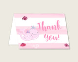 Pink White Thank You Cards Printable, Pink Whale Baby Shower Thank You Notes, Girl Shower Thank You Folded, Instant Download, Popular wbl02