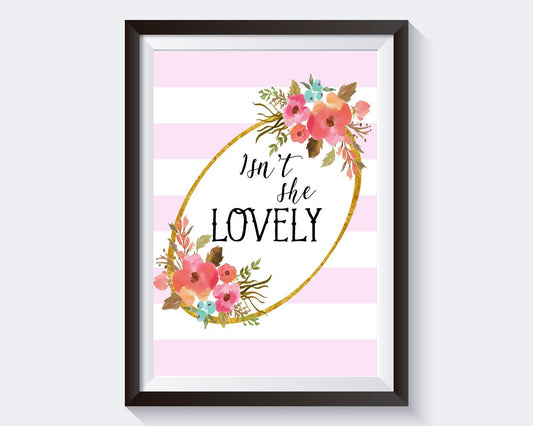 Wall Art Isn't She Lovely Digital Print Isn't She Lovely Poster Art Isn't She Lovely Wall Art Print Isn't She Lovely Quote Art Isn't She - Digital Download