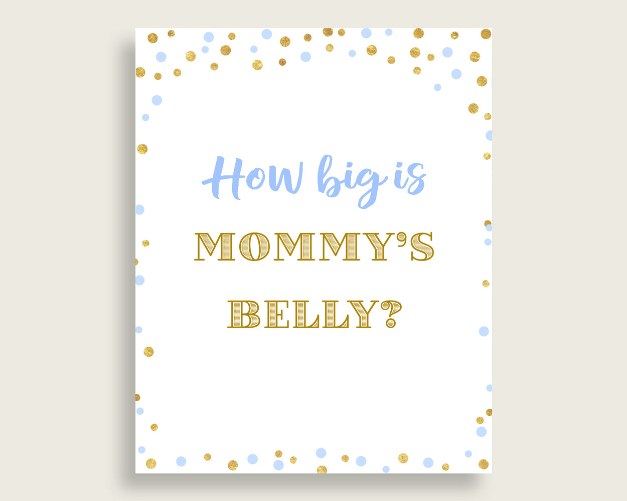 Mommy's Belly Baby Shower Mommy's Belly Confetti Baby Shower Mommy's Belly Blue Gold Baby Shower Confetti Mommy's Belly party décor cb001