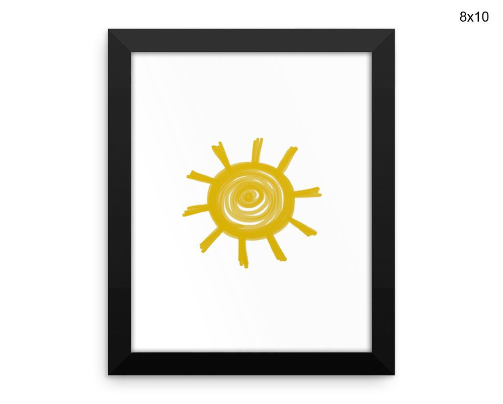 Sun Print, Beautiful Wall Art with Frame and Canvas options available Nursery Decor