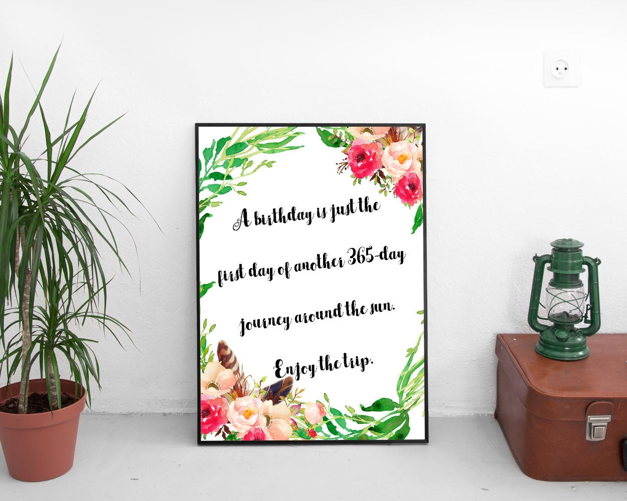 Wall Art Birthday Digital Print Birthday Poster Art Birthday Wall Art Print Birthday  Wall Decor Birthday jurney print birthday printable - Digital Download