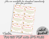 Pink Gold Bring A Book, Baby Shower Bring A Book, Dots Baby Shower Bring A Book, Baby Shower Dots Bring A Book bridal shower idea - RUK83 - Digital Product