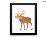 Forrest Moose Print, Beautiful Wall Art with Frame and Canvas options available Rustic Decor