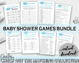 Games Baby Shower Games Aztec Baby Shower Games Blue White Baby Shower Aztec Games printable, paper supplies - QAQ18 - Digital Product