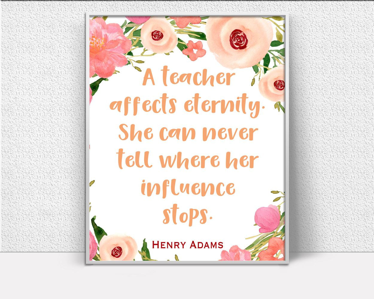 Wall Art Gift Digital Print Teacher Poster Art Gift Wall Art Print Teacher Quote Art Teacher Quote Print Gift Wall Decor Gift teachers quote - Digital Download