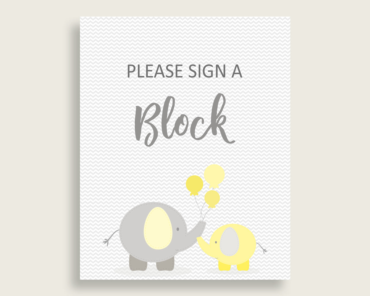 Sign A Block Baby Shower Decorate A Block Yellow.Elephant Baby Shower Sign A Block Baby Shower Yellow.Elephant Decorate A Block Yellow W6ZPZ