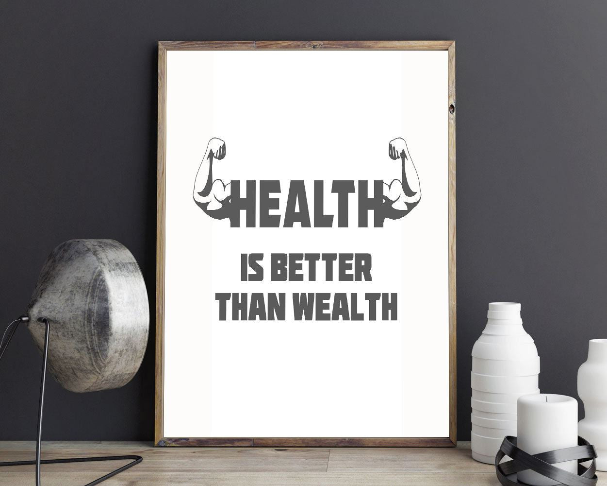 Wall Art Health Digital Print Health Poster Art Health Wall Art Print Health Gym Art Health Gym Print Health Wall Decor Health wealth - Digital Download