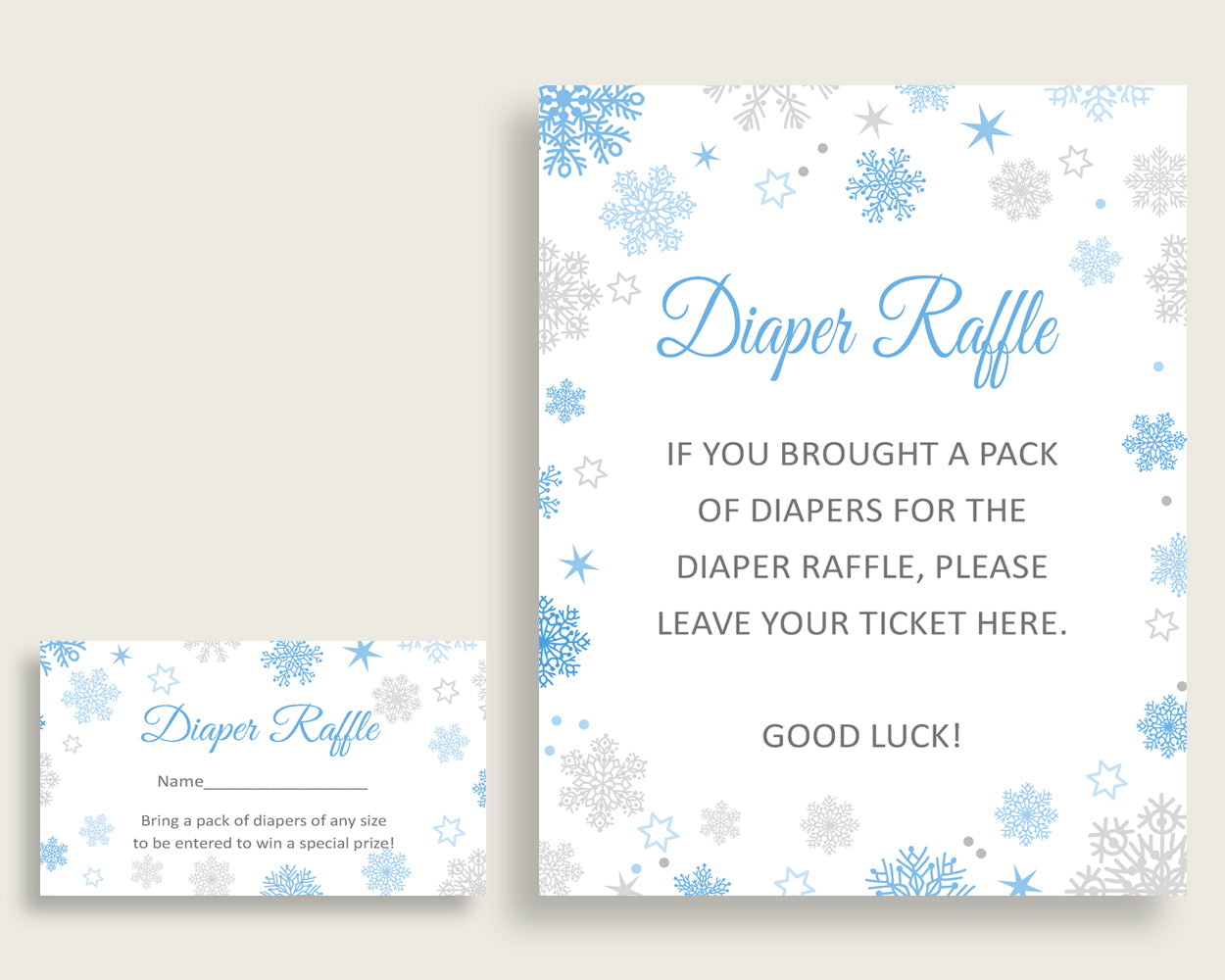 Diaper Raffle Baby Shower Diaper Raffle Snowflake Baby Shower Diaper Raffle Blue Gray Baby Shower Snowflake Diaper Raffle pdf jpg NL77H