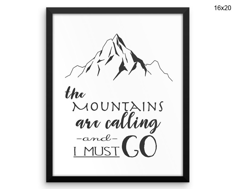 Mountains Print, Beautiful Wall Art with Frame and Canvas options available Adventure Decor