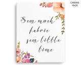 Sew Much Fabric Print, Beautiful Wall Art with Frame and Canvas options available  Decor