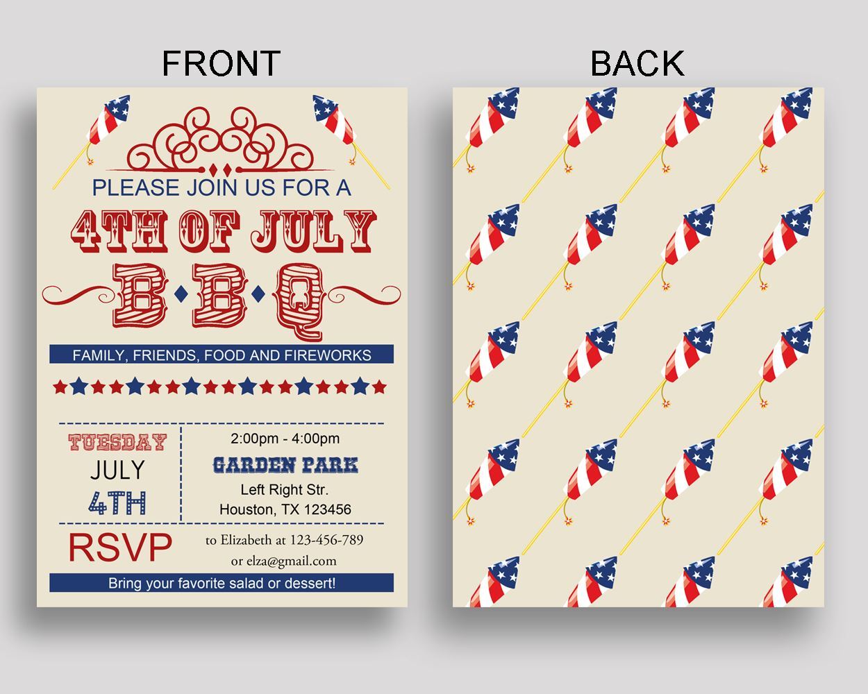 4th Of July Birthday Invitation 4th Of July Birthday Party Invitation 4th Of July Birthday Party 4th Of July Invitation Gender Neutral YB61M - Digital Product