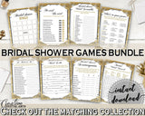 Games Bundle in Glittering Gold Bridal Shower Gold And Yellow Theme, he said she said, aureate shower, party decorations, party plan - JTD7P - Digital Product